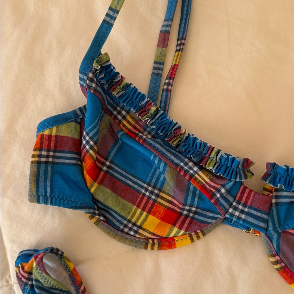 Heavy Manners ‘Toulouse’ madras bikini set in size XS/Small - Picture 5 of 11